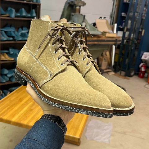 Oldspeed Trench Boot in Horween Natural Chromexcel Roughout