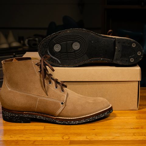 Oldspeed Trench Boot in Horween Natural Chromexcel Roughout