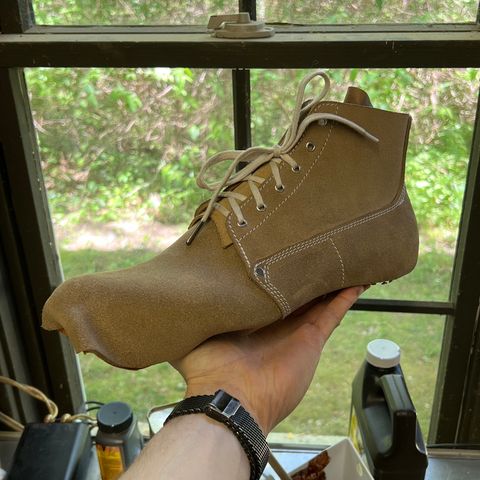Oldspeed Trench Boot in Horween Natural Chromexcel Roughout