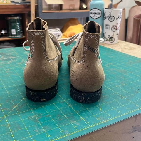Oldspeed Trench Boot in Horween Natural Chromexcel Roughout