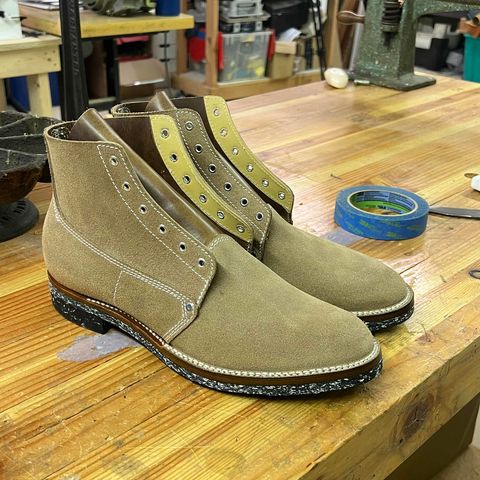 Oldspeed Trench Boot in Horween Natural Chromexcel Roughout
