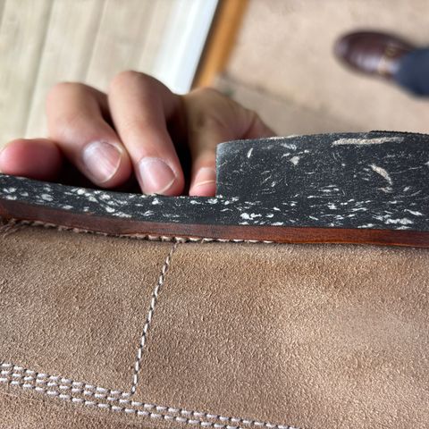 Oldspeed Trench Boot in Horween Natural Chromexcel Roughout