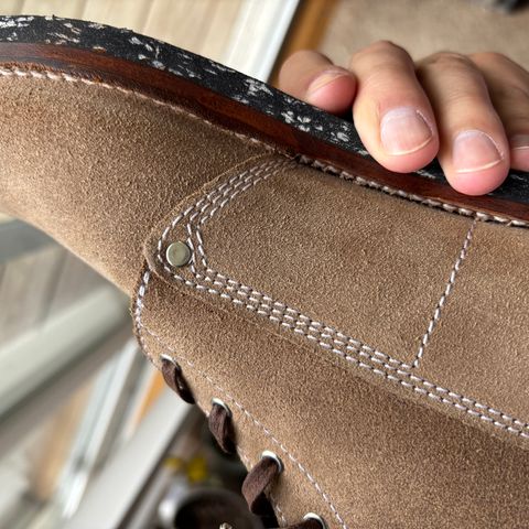 Oldspeed Trench Boot in Horween Natural Chromexcel Roughout