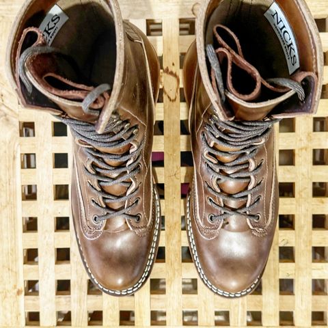 Nicks Lace to Toe Heritage in Horween British Tan Chromexcel