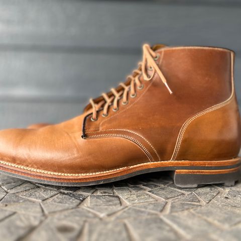 View photo of Viberg Service Boot in Horween Bourbon Shell Cordovan