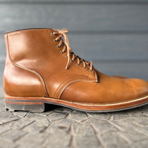 View photo of Viberg Service Boot in Horween Bourbon Shell Cordovan