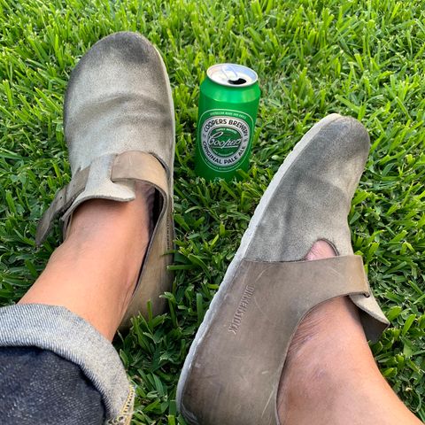 Birkenstock London in Sandcastle Suede
