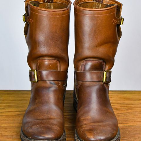 View photo of Role Club Engineer Boots in Dark Olive Steerhide