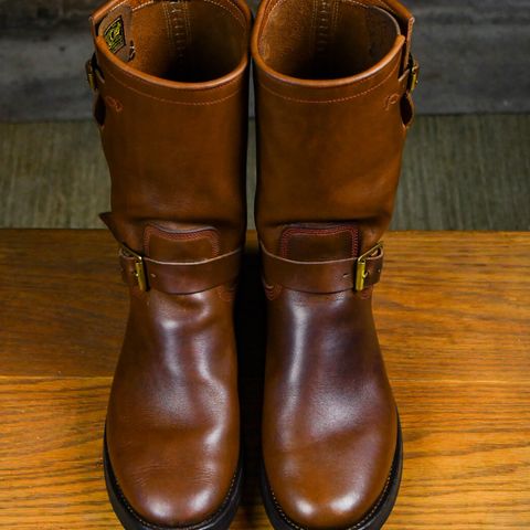 Role Club Engineer Boots in Dark Olive Steerhide