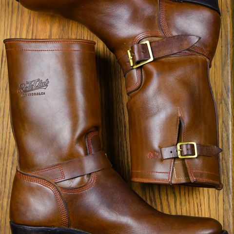Role Club Engineer Boots in Dark Olive Steerhide