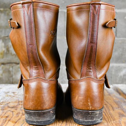 Role Club Engineer Boots in Dark Olive Steerhide