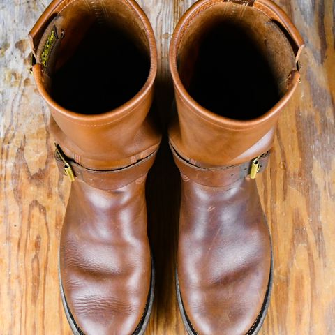 Role Club Engineer Boots in Dark Olive Steerhide