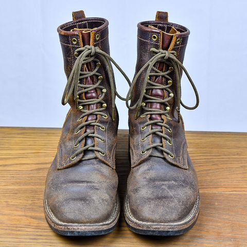 View photo of Nicks Robert in Horween Dark Brown Waxed Flesh