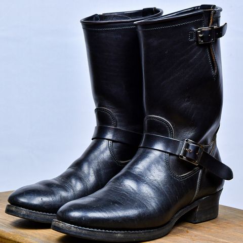 Attractions BILTBUCK Engineer Boots in Black Italian Horsebutt