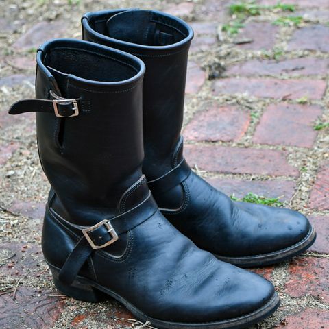 View photo of Attractions BILTBUCK Engineer Boots in Black Italian Horsebutt