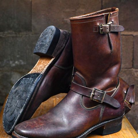 View photo of Attractions BILTBUCK Engineer Boots in Brown Italian Horsebutt