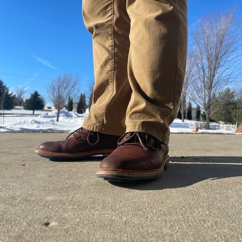 View photo of Grant Stone Diesel Boot in C.F. Stead Dark Burgundy Classic Kudu