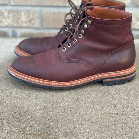 View photo of Grant Stone Diesel Boot in C.F. Stead Dark Burgundy Classic Kudu