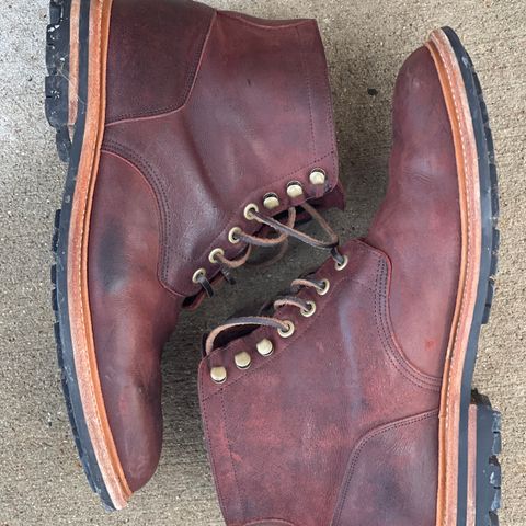 View photo of Grant Stone Diesel Boot in C.F. Stead Dark Burgundy Classic Kudu