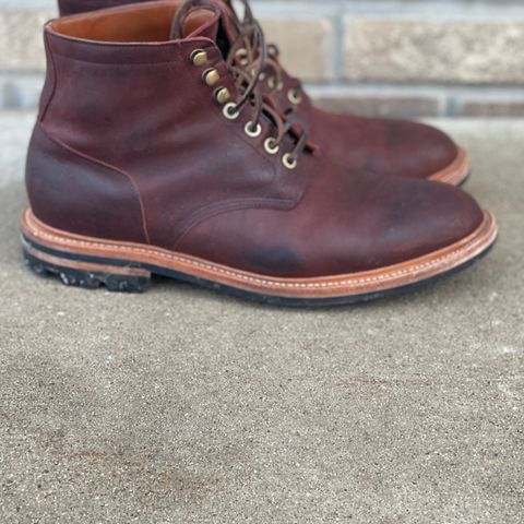 View photo of Grant Stone Diesel Boot in C.F. Stead Dark Burgundy Classic Kudu