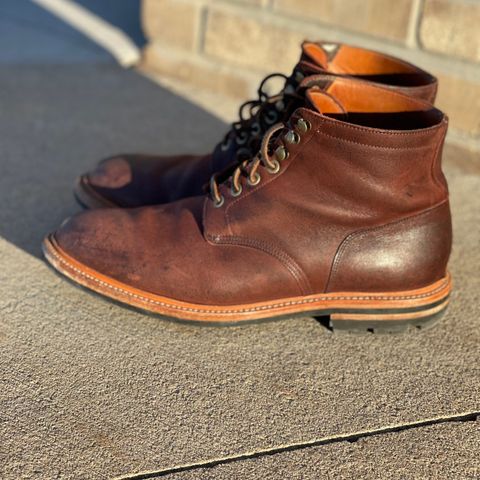 View photo of Grant Stone Diesel Boot in C.F. Stead Dark Burgundy Classic Kudu