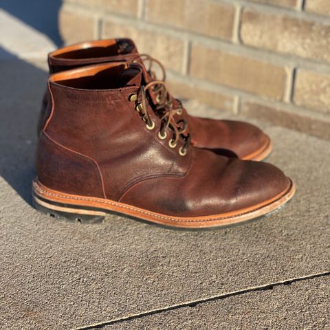 View photo of Grant Stone Diesel Boot in C.F. Stead Dark Burgundy Classic Kudu