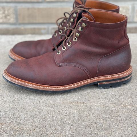 View photo of Grant Stone Diesel Boot in C.F. Stead Dark Burgundy Classic Kudu