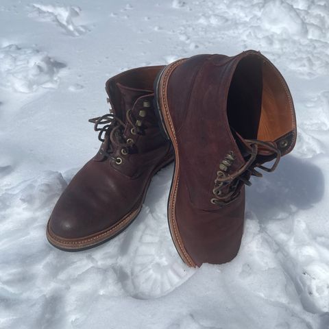 View photo of Grant Stone Diesel Boot in C.F. Stead Dark Burgundy Classic Kudu