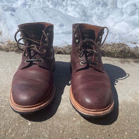 View photo of Grant Stone Diesel Boot in C.F. Stead Dark Burgundy Classic Kudu