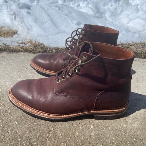 View photo of Grant Stone Diesel Boot in C.F. Stead Dark Burgundy Classic Kudu