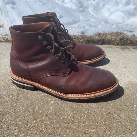 View photo of Grant Stone Diesel Boot in C.F. Stead Dark Burgundy Classic Kudu