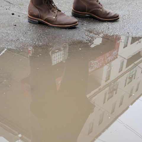 View photo of Viberg Boondocker in Horween Marine Field Roughout