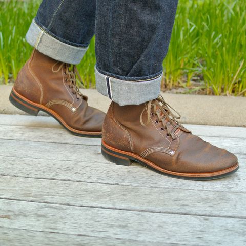 View photo of Viberg Boondocker in Horween Marine Field Roughout