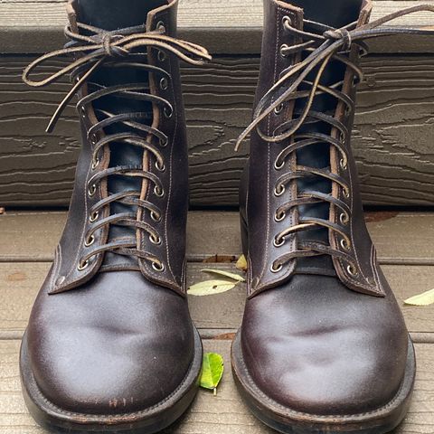 View photo of NF Bootmaker Belmont Boot in Horween Brown Courtland Chromexcel