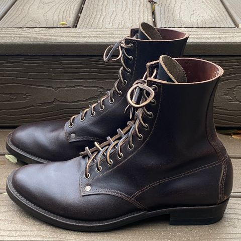 View photo of NF Bootmaker Belmont Boot in Horween Brown Courtland Chromexcel