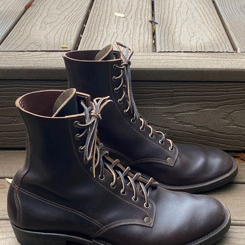 View photo of NF Bootmaker Belmont Boot in Horween Brown Courtland Chromexcel