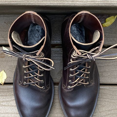 View photo of NF Bootmaker Belmont Boot in Horween Brown Courtland Chromexcel