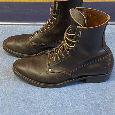 View photo of NF Bootmaker Belmont Boot in Horween Brown Courtland Chromexcel