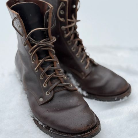 View photo of NF Bootmaker Belmont Boot in Horween Brown Courtland Chromexcel