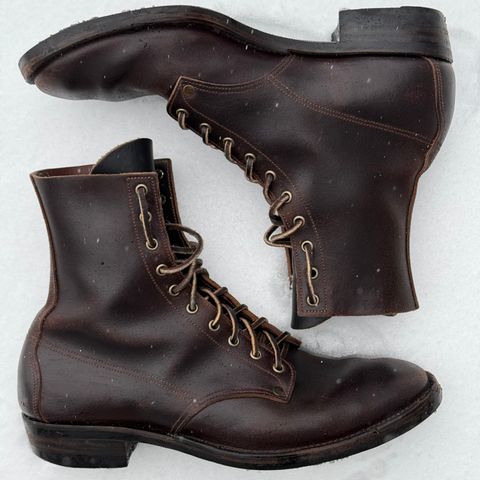 View photo of NF Bootmaker Belmont Boot in Horween Brown Courtland Chromexcel