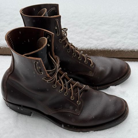 View photo of NF Bootmaker Belmont Boot in Horween Brown Courtland Chromexcel