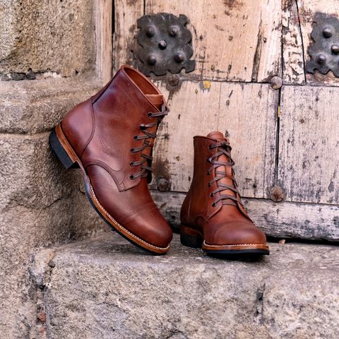 Perera Shoemaker Field Boot in Conceria Walpier Ghost Buttero