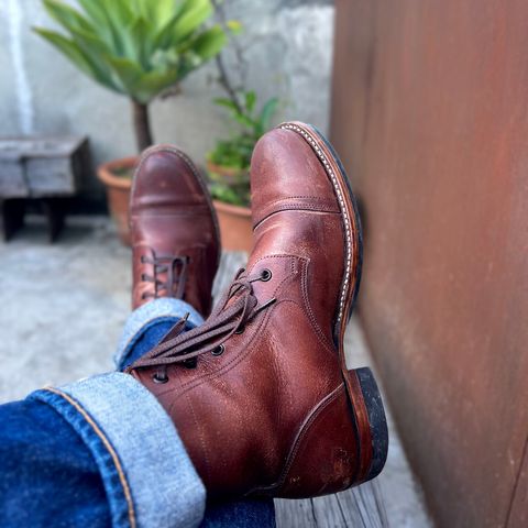 Perera Shoemaker Field Boot in Conceria Walpier Ghost Buttero