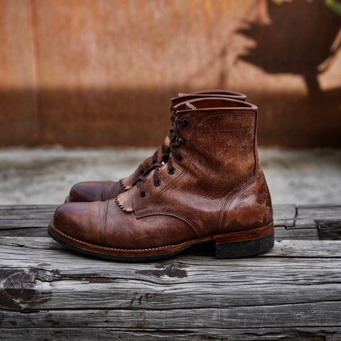 Perera Shoemaker Field Boot in Conceria Walpier Ghost Buttero