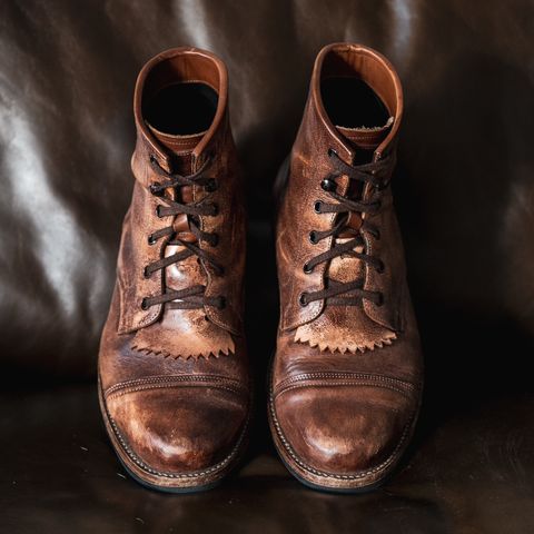 Perera Shoemaker Field Boot in Conceria Walpier Ghost Buttero