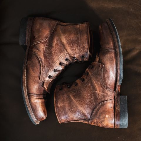 Perera Shoemaker Field Boot in Conceria Walpier Ghost Buttero