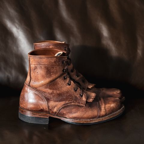 Perera Shoemaker Field Boot in Conceria Walpier Ghost Buttero