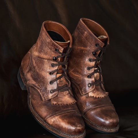 Perera Shoemaker Field Boot in Conceria Walpier Ghost Buttero