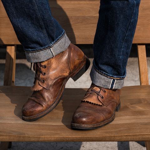 Perera Shoemaker Field Boot in Conceria Walpier Ghost Buttero