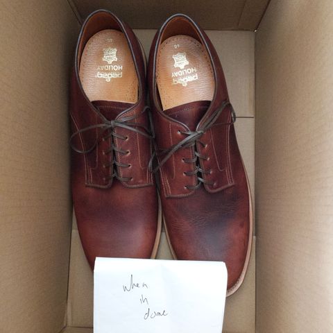 Viberg Rockland Blucher in Horween Nut Cypress